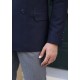 Navy Blue Wool Double Breasted Jacket