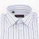  Classic Blue Pinstriped Slim Fit Shirt