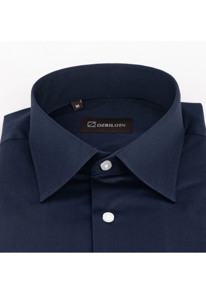  Classic Navy Blue Slim fit Shirt