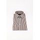 Classic Brown Thick Striped Slim Fit Shirt