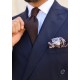 Navy Blue Tencel Fabric Double Breasted Jacket