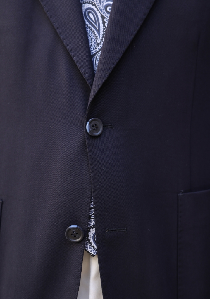 Navy Blue Tencel Fabric Jacket