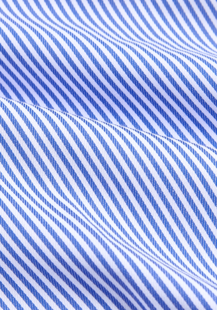 Navy Blue Pinstripe White Shirt