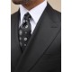 Black Herringbone Double Breasted Suit