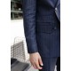 Navy Blue Striped Double Breasted Suit