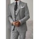 White Striped Light Gray Vest Suit