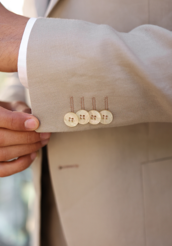 Beige Linen Suit