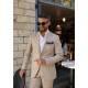 Beige Linen Suit