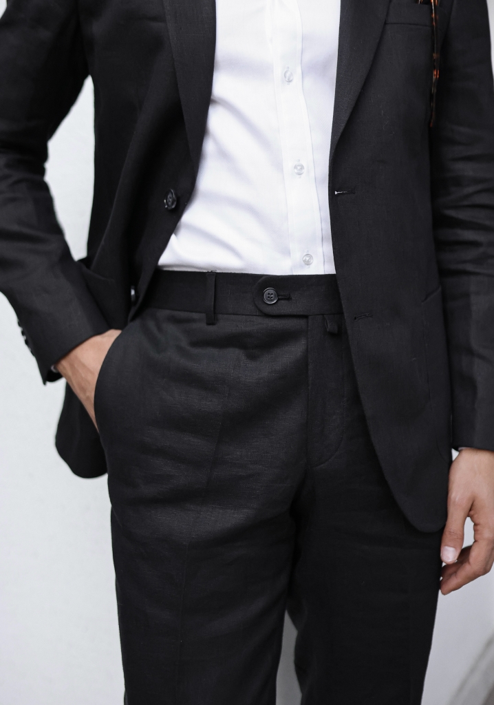 Black Linen Suit