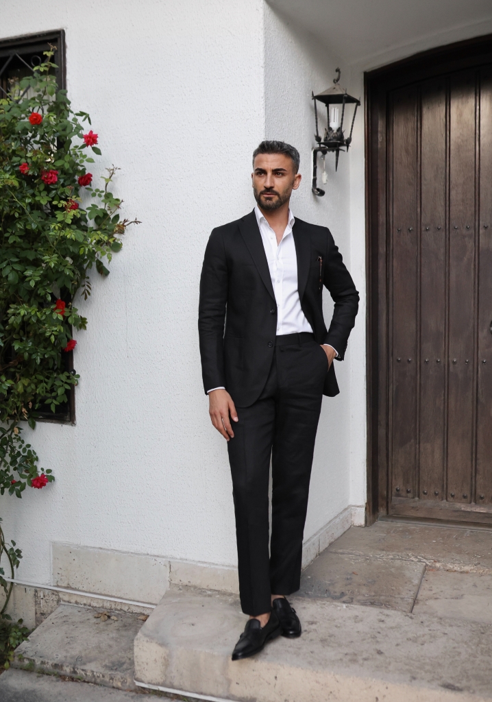 Black Linen Suit