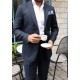 Navy Blue Linen Suit