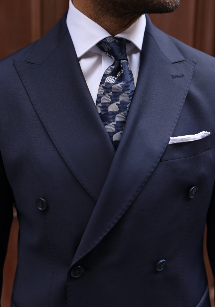 Navy Blue Double Breasted Suit