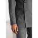 Dark Gray Herringbone Double Breasted Suit