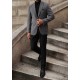  Gray Steel Knit Wool Sports Jacket