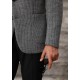  Gray Steel Knit Wool Sports Jacket