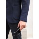 Navy Blue Steel Knit Wool Sports Jacket