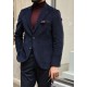 Navy Blue Velvet Blazer Jacket