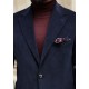 Navy Blue Velvet Blazer Jacket