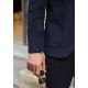 Navy Blue Velvet Blazer Jacket