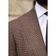 Brown Houndstooth Wool Blazer Jacket