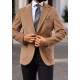 Camel Kadife Blazer Ceket