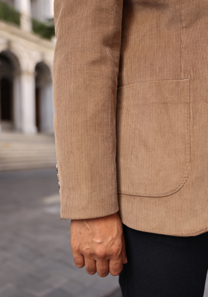 Camel Velvet Blazer Jacket