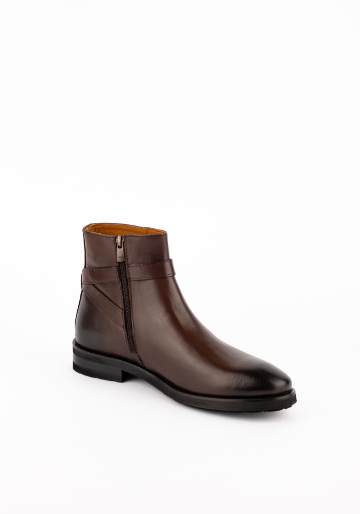 Buckled Chelsea Boots / Brown