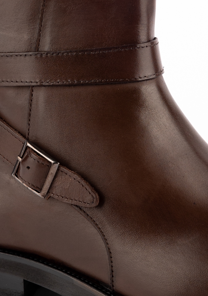 Buckled Chelsea Boots / Brown