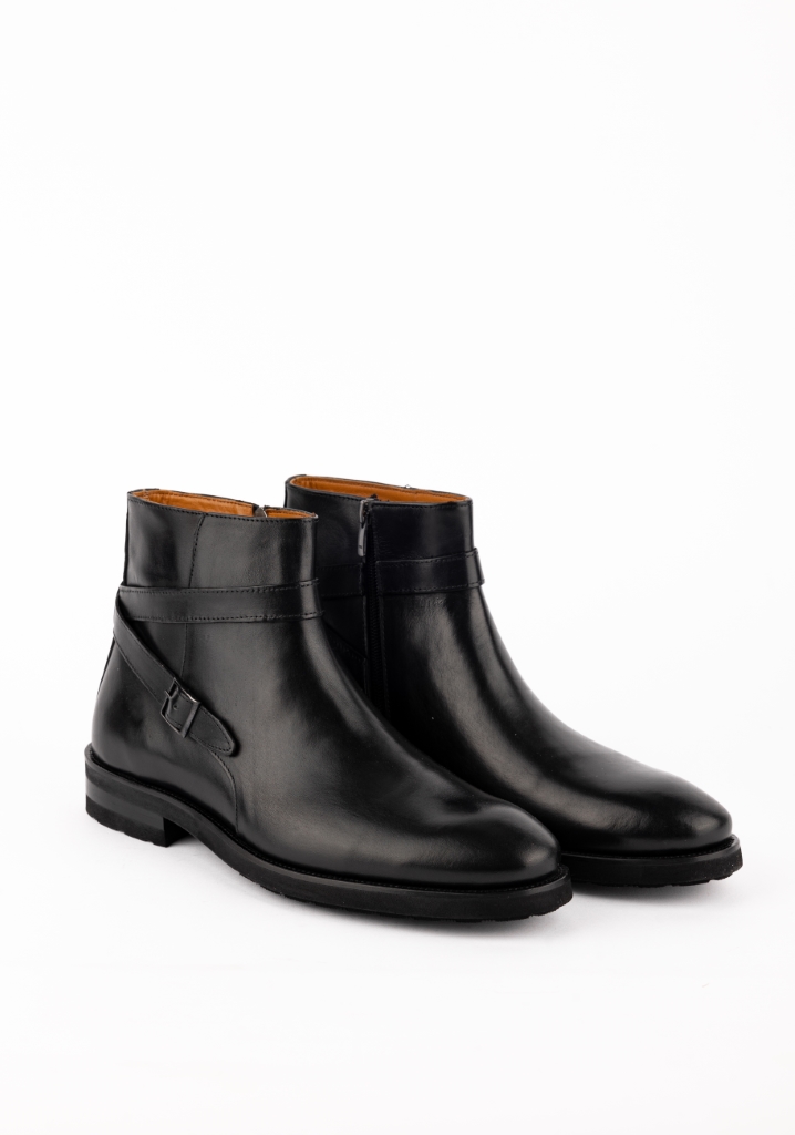 Buckled Chelsea Boots / Black