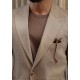 Camel Linen Blazer Sport Suit