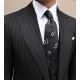 Black Suit with White Stripes