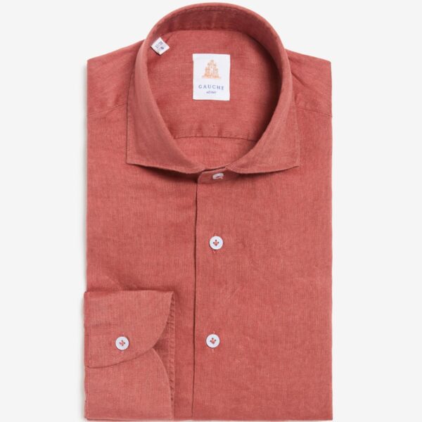 Kiremit Keten Gömlek - M