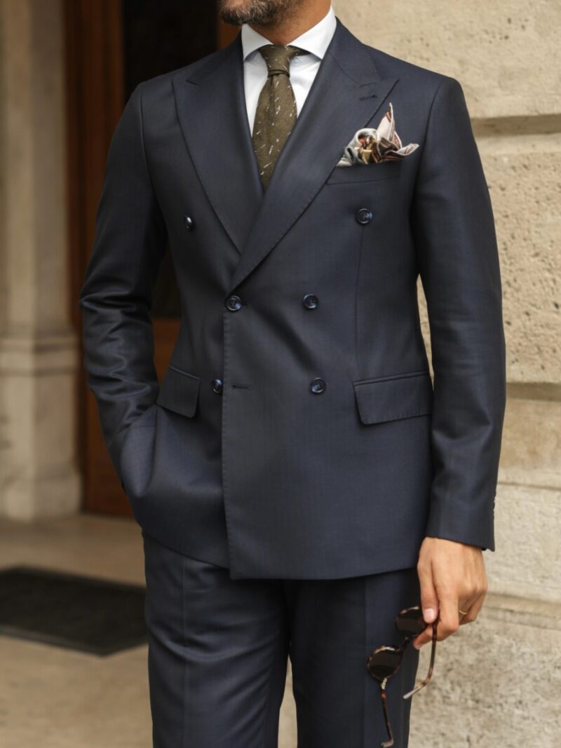 Lacivert Kruvaze Takım Elbise (4) - 0