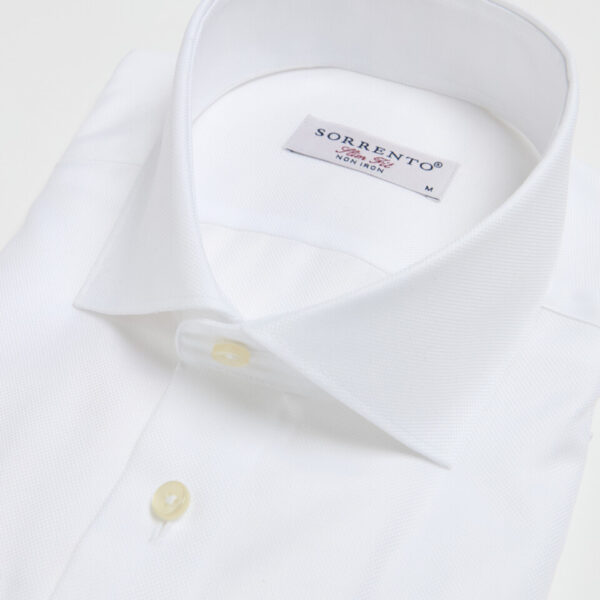 Beyaz İtalyan Yaka Sorento Non-İron Gömlek