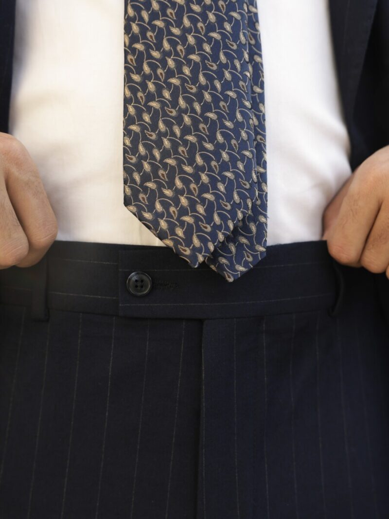 Açık Lacivert Çizgili Blazer Takım Elbise (5) - 4