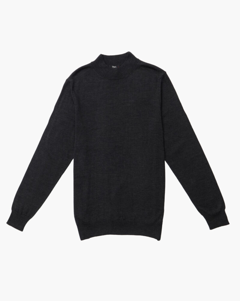 Antrasit Gri Bond Yarım Balıkçı Kazak