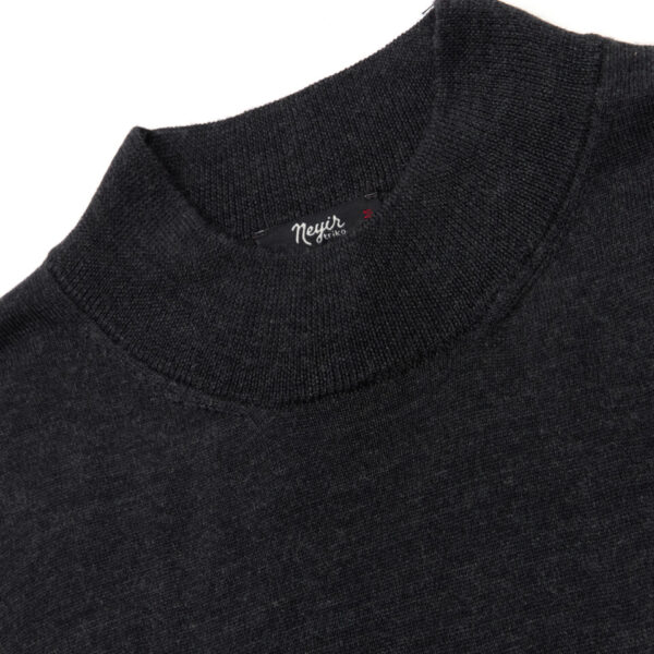 Antrasit Gri Bond Yarım Balıkçı Kazak