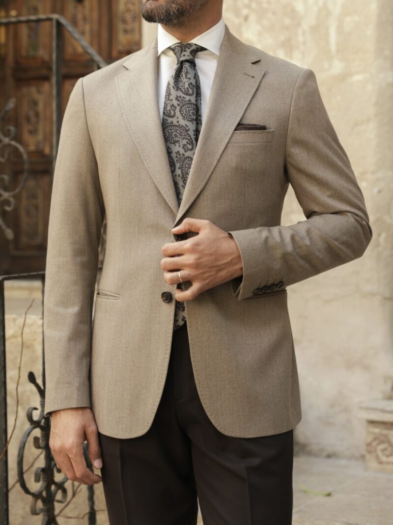 Bej Blazer Tek Ceket (3) - 0