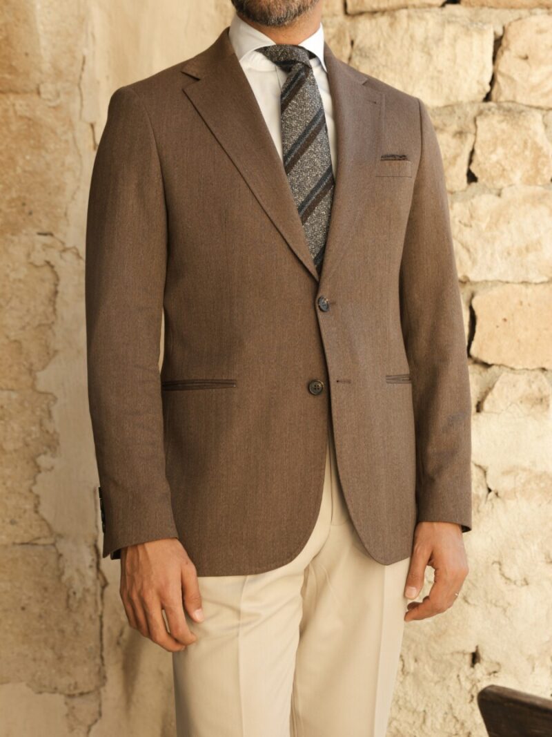 Kahve Blazer Tek Ceket (5) - 0