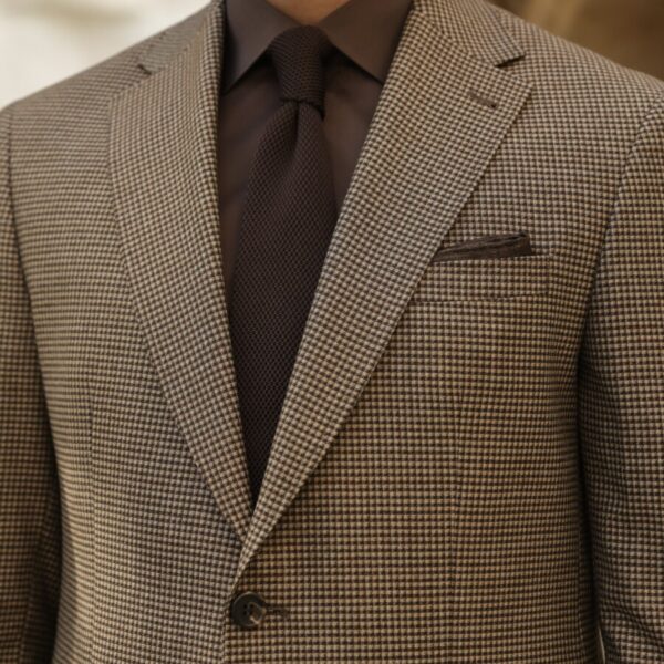 Kahverengi Pötikareli Bari Blazer Ceket