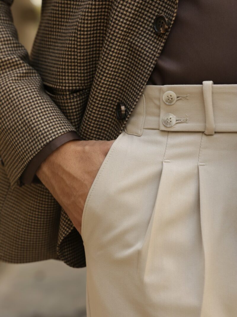 Kahve Mini Kareli Blazer Ceket (6) - 3