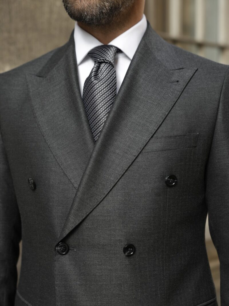 Antrasit Gri Kruvaze Takım Elbise (4) - 1