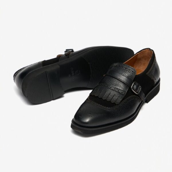 Ghent Siyah – Eva Taban Santo Deri Tokalı Erkek Ayakkabı