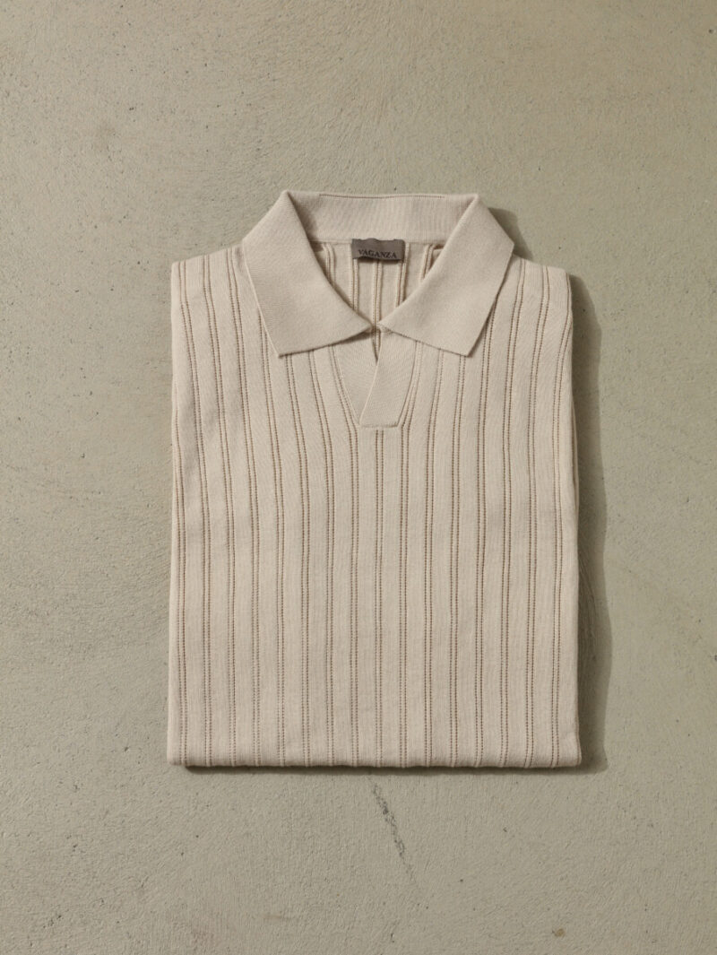 Bej Polo Yaka Triko T-Shirt