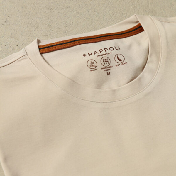 Frappoli Modal Bej T-Shirt