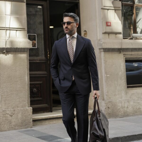 Koyu Lacivert Bologna Blazer Takım Elbise - 52
