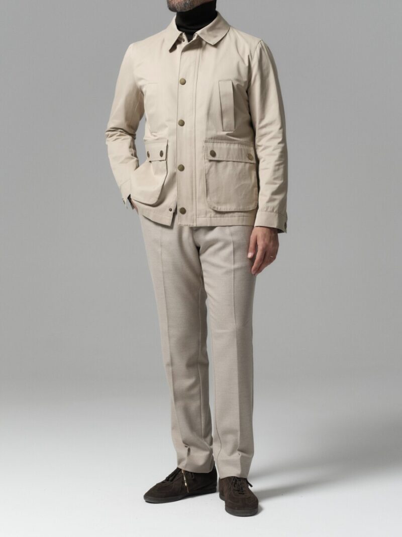 Bej Smart Casual Utility Jacket