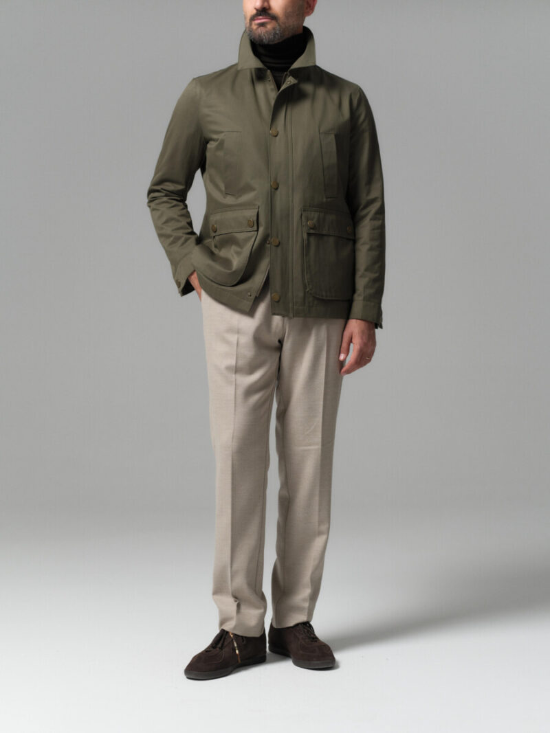 Haki Smart Casual Utility Jacket