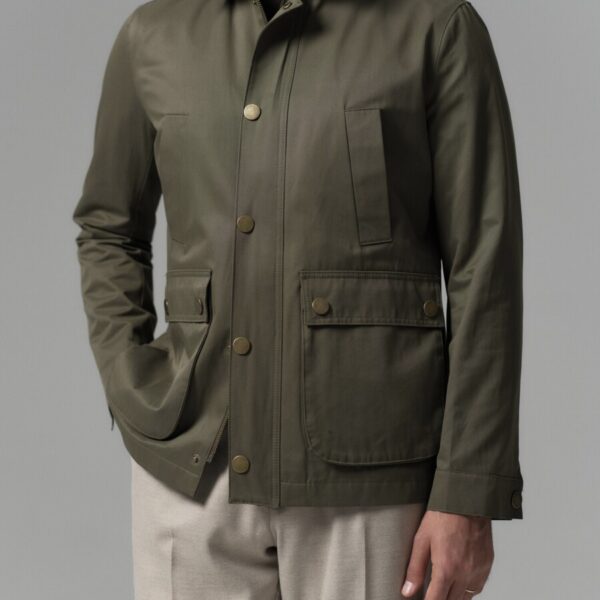 Haki Smart Casual Utility Jacket